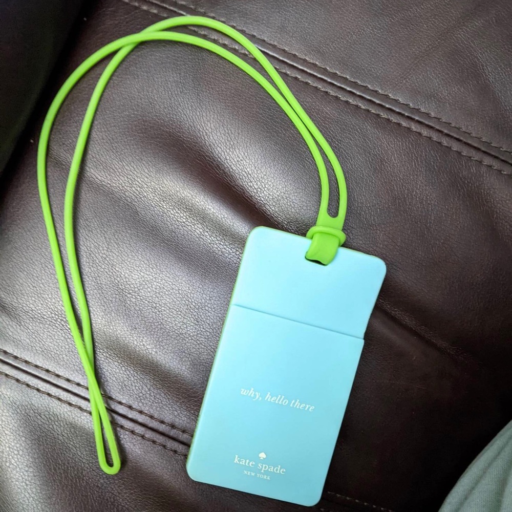 Kate Spade Silicone ID Holder-Turquoise and Lime